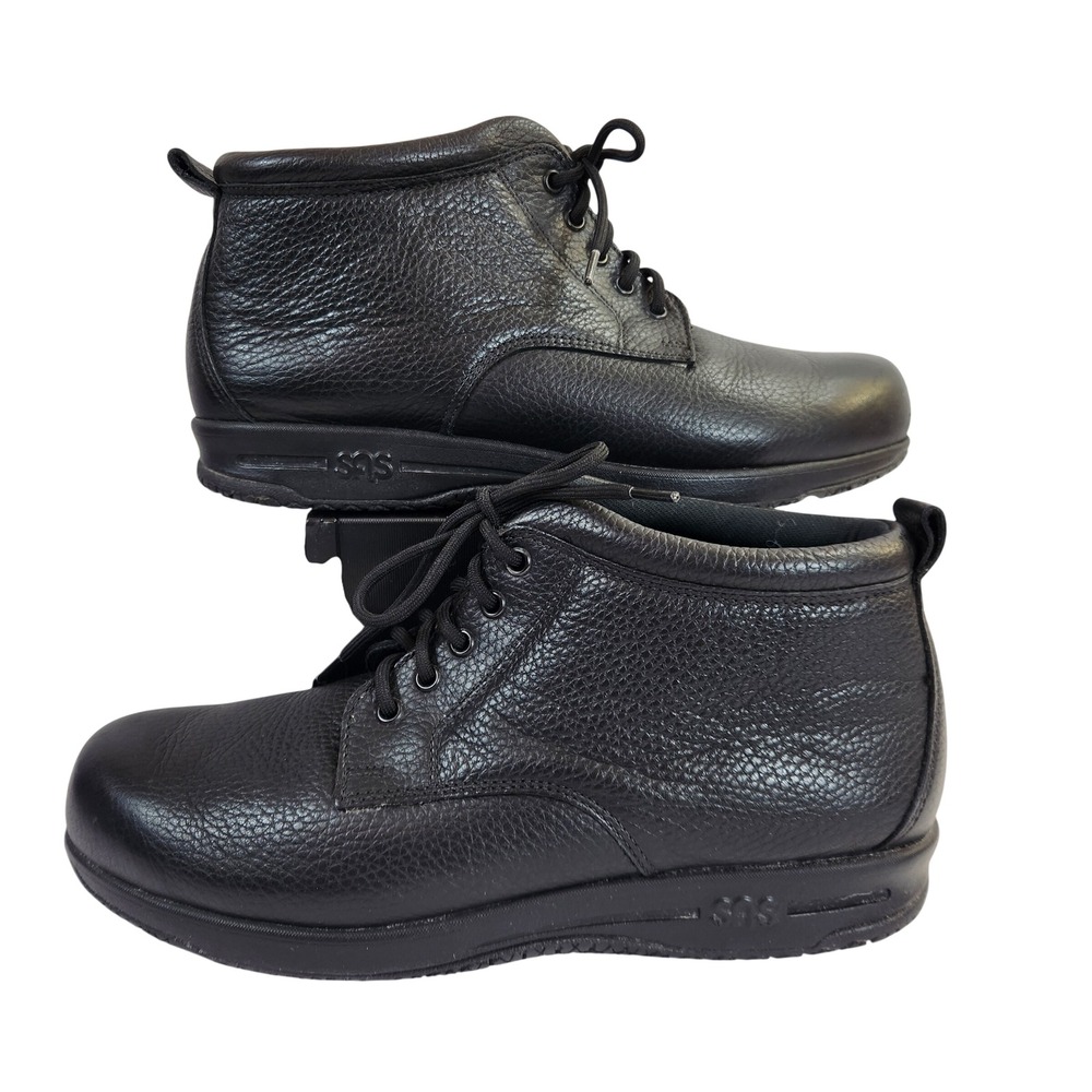 SAS Womens Alpine Non Slip High Top Shoes Black Lace Up Work Ankle Boots Sz 10 N
